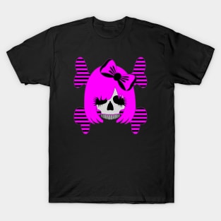 Skull with a Pink Bow T-Shirt